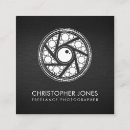 Fotograaf voor kunstcamera-pendelaar vierkante visitekaartje