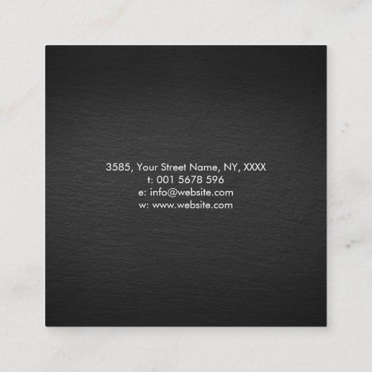 Fotograaf voor kunstcamera-pendelaar vierkante visitekaartje (Achterkant)