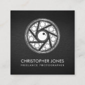 Fotograaf voor kunstcamera-pendelaar vierkante visitekaartje (Voorkant)