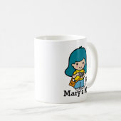 Fotograaf voor meisje met klauw en fotojournalist koffiemok (Voorkant rechts)