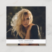 Fotograaf voor moderne zakelijke Logo Foto Vierkante Visitekaartje (Voorkant)