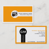 Fotograaf vrouwelijk visitekaartjes-sinaasappel visitekaartje (Voorkant / Achterkant)