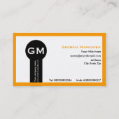 Fotograaf vrouwelijk visitekaartjes-sinaasappel visitekaartje (Achterkant)
