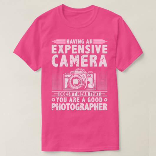 Fotograaf Vrouwen Mannen Fotografie Camera T-shirt (Design voorkant)