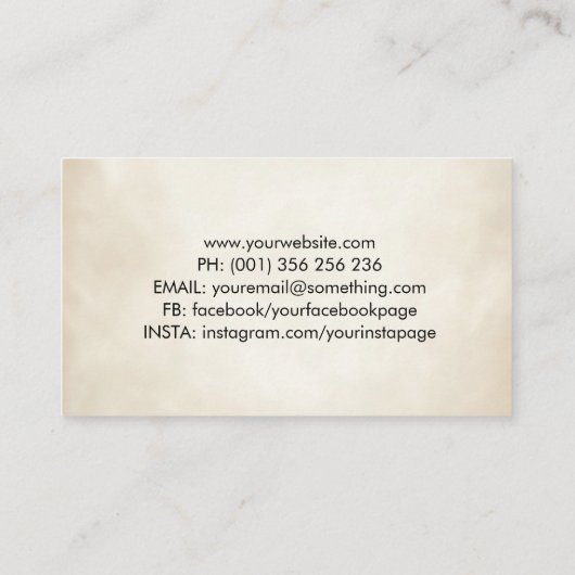 Fotograaf - Waterverf DSLR-camera-schets Visitekaartje (Achterkant)