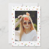 Fotograaf waterverf Floral Girly Kaart (Achterkant)