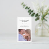 Fotograaf White Square Photo Simple Minimalist Visitekaartje (Staand voorkant)