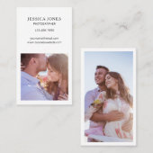 Fotograaf White Square Photo Simple Minimalist Visitekaartje (Voorkant / Achterkant)