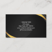 Fotograaf Zwart & Goud Visitekaartje (Achterkant)