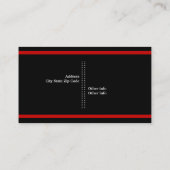 Fotograaf zwart, wit, rood in het oog vallend visitekaartje (Achterkant)