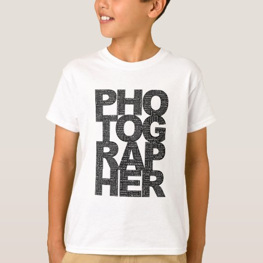 Fotograaf - Zwarte tekst T-shirt (Voorkant)
