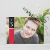 Fotograafpartij - Rood & zwart kleurenblok Kaart (Staand voorkant)