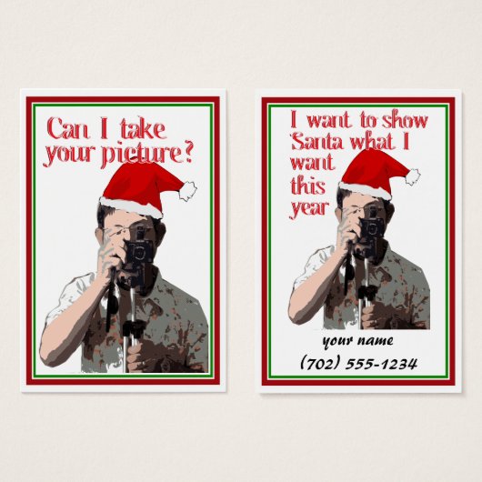 Fotograaf's Cheesy Pick-up Line Visitekaartje (Voorkant /achterkant)