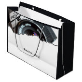 Fotograaf's Zwart & Wit Bedankt Groot Cadeauzakje (Voorkant Gekanteld)