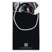 Fotograaf's Zwart & Wit Bedankt Klein Cadeauzakje (Achterkant)