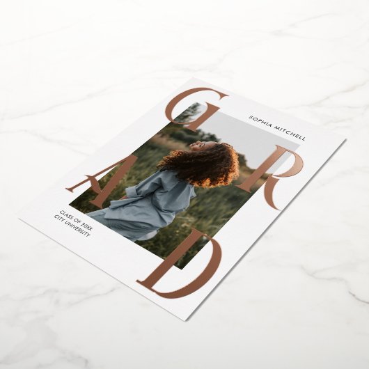 Fotogradatie Chic Party Folie Uitnodiging (Gedraaid)