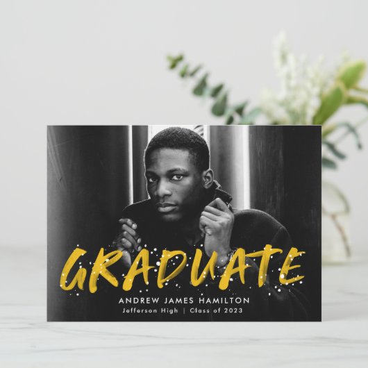 Fotogradatie Geel schilderplaatje Kaart (Staand voorkant)