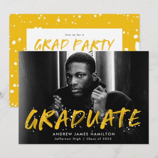 Fotogradatie Geel schilderplaatje Kaart (Voorkant / Achterkant)