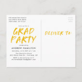 Fotogradatie Geel schilderplaatje Uitnodiging Briefkaart (Achterkant)