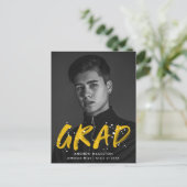 Fotogradatie Geel schilderplaatje Uitnodiging Briefkaart (Staand voorkant)