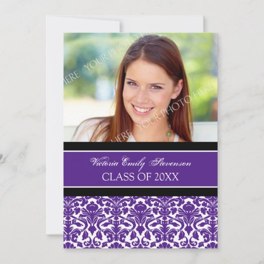 Fotogradatie Party Invitation Card Plum Kaart (Voorkant)