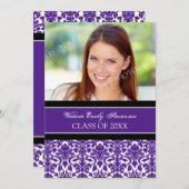 Fotogradatie Party Invitation Card Plum Kaart (Voorkant / Achterkant)