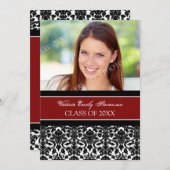 Fotogradatie Party Invitation Card Red Kaart (Voorkant / Achterkant)