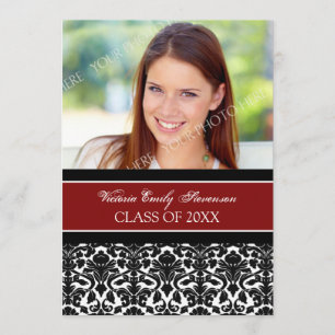 Fotogradatie Party Invitation Card Red Kaart