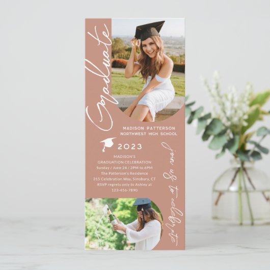 Fotogradatie Party Modern Elegant Script Kaart (Staand voorkant)