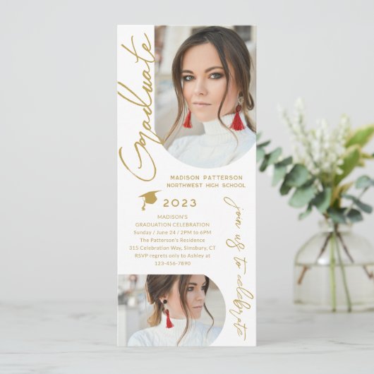 Fotogradatie Party Modern Elegant Script Kaart (Staand voorkant)