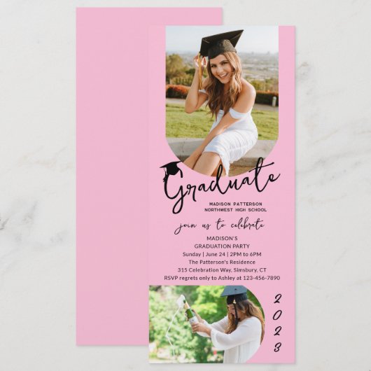 Fotogradatie Party Modern Elegant Script Kaart (Voorkant / Achterkant)