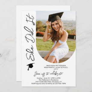 Fotogradatie Party Modern Elegant Script Kaart