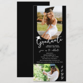 Fotogradatie Party Modern Elegant Script Kaart (Voorkant / Achterkant)