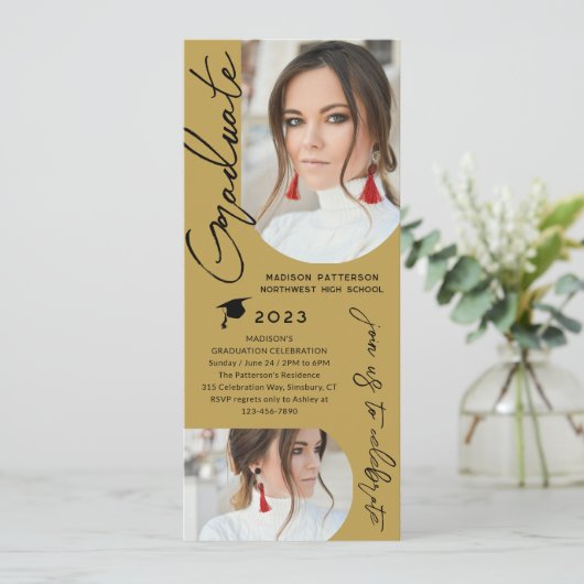 Fotogradatie Party Modern Elegant Script Kaart (Staand voorkant)