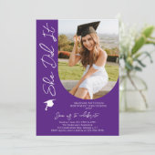 Fotogradatie Party Modern Elegant Script Kaart (Staand voorkant)