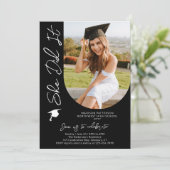 Fotogradatie Party Modern Elegant Script Kaart (Staand voorkant)