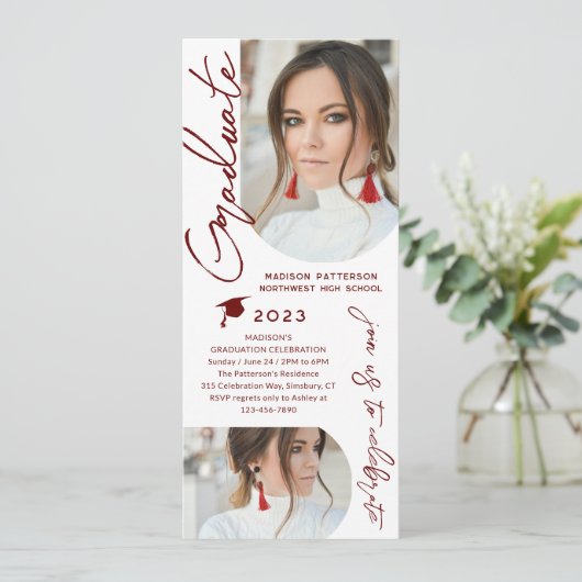 Fotogradatie Party Modern Elegant Script Kaart (Staand voorkant)