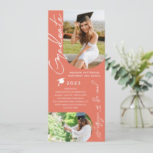 Fotogradatie Party Modern Elegant Script Kaart (Staand voorkant)