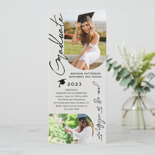 Fotogradatie Party Modern Elegant Script Kaart (Staand voorkant)