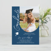 Fotogradatie Party Modern Elegant Script Kaart (Staand voorkant)