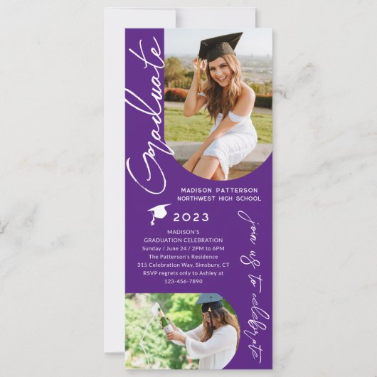 Fotogradatie Party Modern Elegant Script Kaart (Voorkant)