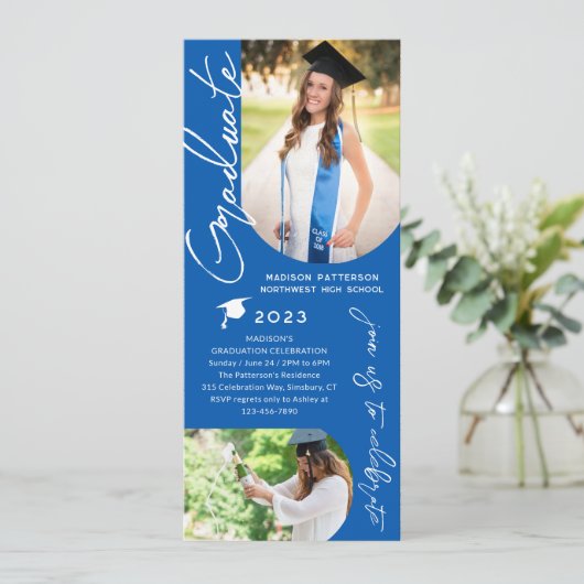 Fotogradatie Party Modern Elegant Script Kaart (Staand voorkant)