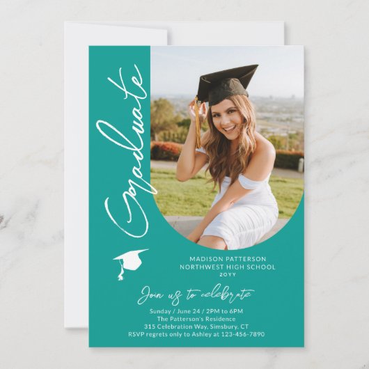 Fotogradatie Party Modern Elegant Script Kaart (Voorkant)