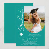 Fotogradatie Party Modern Elegant Script Kaart (Voorkant / Achterkant)