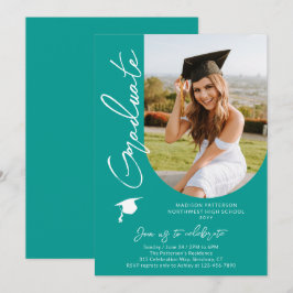 Fotogradatie Party Modern Elegant Script Kaart