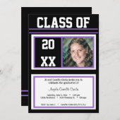 Fotogradatie van de zwarte en Paarse klasse Kaart (Voorkant / Achterkant)