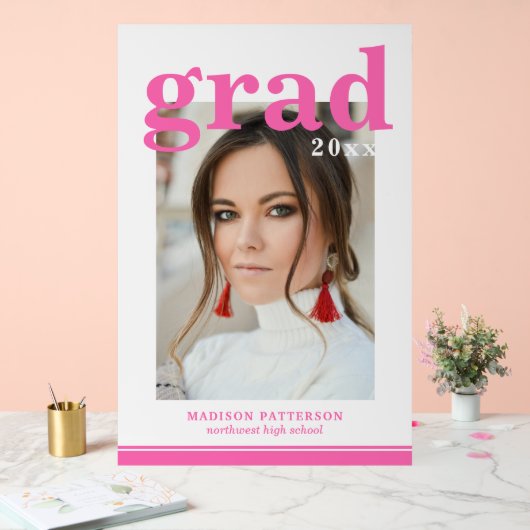 Fotogradatiepartij Elegant modern script Acryl Bord (Huwelijk)