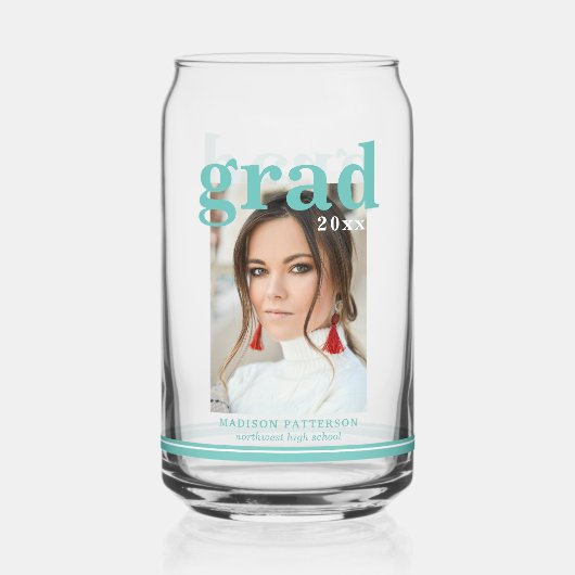 Fotogradatiepartij Elegant modern script Blikvorm Glas (Achterkant)