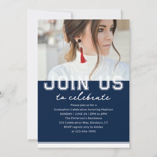 Fotogradatiepartij Elegant modern script Kaart (Achterkant)