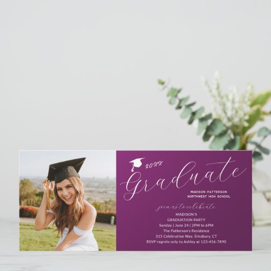 Fotogradatiepartij Elegant modern script Kaart (Staand voorkant)